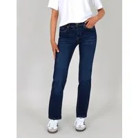 ESRA Straight-Jeans Damen Straight Leg Jeans hohe Leibhöhe Stretch-Jeans Regular Jeans G6 High Waist Straight Fit Jeans Damen Regular Hose bis Übergröße