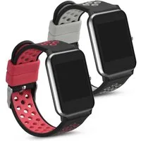 kwmobile 2x Uhrenarmband für Willful Fitnesstracker / Smartwatch Armband Smartwatch, 2-tlg., Fitnesstracker Band Set aus TPU Silikon - Ersatzarmband Smartwatch