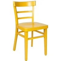 einrichtungsdesign24 Küchenstuhl Küchenstuhl Laura farbiger Holzstuhl Esstisch Esszimmer Retro Vintage, Gestell Massivholz