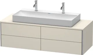 Duravit XSquare Konsolenwaschtischunterbau wandhängend Taupe Matt 1400x548x400 mm - XS4915M9191 XS4915M9191