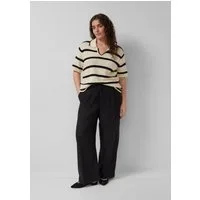 s.Oliver Chinos Hose Wide-Leg-Hose aus Leinenmix mit elastischem Bund