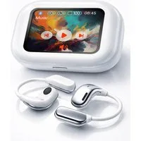ibettertec Kopfhörer,HiFi Stereo Rauschunterdrückungsfunktion Open-Ear-Kopfhörer Bluetooth-Kopfhörer (Voice Assistant, ED-Anzeige 30 Stunden Spielzeit Ladeetui mit LED Anzeige Stereo-Ohrhörer, Aktive Rauschunterdrückung(ANC), Noise Cancelling Immersi