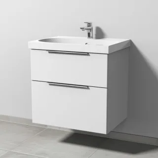 Sanipa 3way Waschtischunterbau zu Geberit Acanto Waschtisch mit 2 Auszügen, Weiß-Soft UM41643