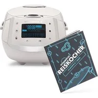 Reishunger Reiskocher - Digitaler Reiskocher & Dampfgarer, 860 W, Timer- und Warmhaltefunktion, 7-Kochphasen-Technologie, LED-Display