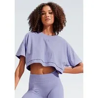 LASCANA Kurzarmshirt mit kastigem Schnitt und Lagen-Look