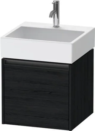 Duravit Ketho.2 Waschtischunterbau wandhängend Eiche Schwarz Matt 484x460x440 mm - K25074016160000 K25074016160000
