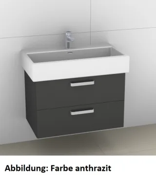 Artiqua 415 Waschtischunterschrank für Living City 817436 Oxid Dunkelgrau quer, 415-WU2L-L9-7184-723 415-WU2L-L9-7184-723