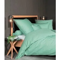 Janine Bettwäsche Colors, Mako-Satin, 2 teilig, feinfädige uni Bettwäsche für alle Jahreszeiten, Markenreißverschluss
