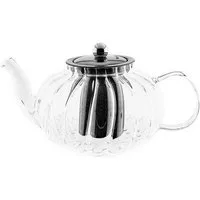 Almina Teekanne Glasteekanne "Rosie" mit Edelstahl-Sieb und Deckel - 1000 ml, (1-St)