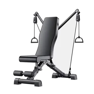 Bominfit Fitness Bench 300KG Capacity Adjustable Backrest 7 Gears Flying Bird Arm 3 Gears Steel Tube Home Gym Multi-Func