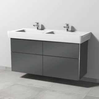 Sanipa 3way Waschtischunterbau zu Laufen Pro A Waschtisch mit 4 Auszügen, Anthrazit-Glanz BS76079