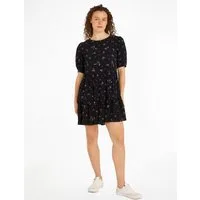 Tommy Jeans Blusenkleid TJW BLACK FLORAL TIERD DRESS EXT mit Blumenprint