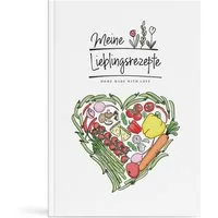 TOBJA Notizbuch Rezeptbuch zum Selberschreiben & Selbstgestalten DIN A4, Hardcover Rezepte & Backbuch - Premium DIY Buch zum freien gestalten