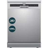 homeX Standgeschirrspüler DWFS601444C-S, 10 l, 14 Maßgedecke, Spülmaschine freistehend 60 cm, 14 Gedecke, AquaStop, unterbaufähig
