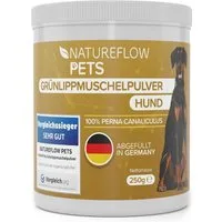 Natureflow Hunde Grünlippmuschelpulver 250 g, Gelenkpulver, 100% aus Neuseeland, Ergänzungsfutter für: Hund