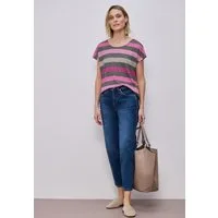 STREET ONE Shirttop mit Streifen Muster