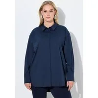 Ulla Popken Hemdbluse Hemdbluse oversized Hemdkragen Langarm