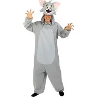 Funidelia Kostüm Tom & Jerry – Tom Kostüm, Der freche Comic-Kater als Kapuzenoverall