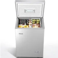 oyajia Gefriertruhe Tiefkühltruhe klein, 4-Sterne Gefrieren, Super-Frost-Funktion, Kühltruhe inkl. Ablagekorb BD/BC-71, 71 l, elektronische Temperaturregelung, leise