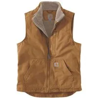 Carhartt Plüschweste WASHED DUCK LINED MOCK NECK VEST (1-tlg)