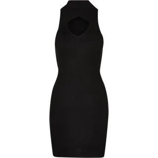 Urban Classics - Kleid Ausschnitt für Damen Ärmellos (Schwarz)