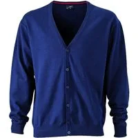 Daiber Cardigan JN 661 Herren V-Neck Cardigan Leichte Strickqualität
