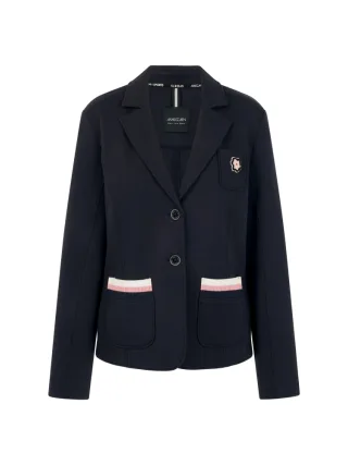 Marc Cain Sports - Blazer mit Reverskragen und Blumenpatch navy - Gr. - 36
