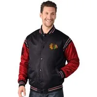 Starter Bomberjacke Starter Jacke Chicago Blackhawks Starter Satin Varsity