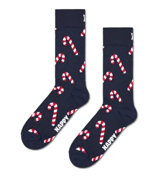 happy socks - Candy Cane Sock Blau - Gr. - 38