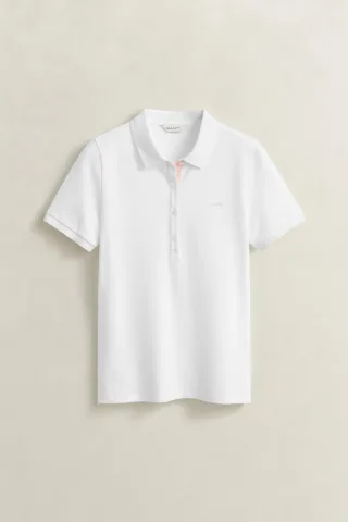 GANT - Kontrast Piqué Poloshirt white - Gr. - M