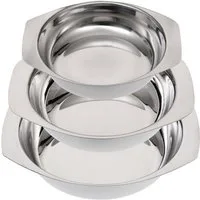GRÄWE Servierschüssel, Edelstahl, (3-tlg), GRÄWE Servierschüsseln 3er-Set Edelstahl
