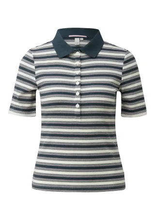 qs - T-Shirt blau/creme/pink - Gr. - XXL