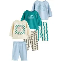 Next Shirt & Leggings Baby-Oberteil & Leggings, 6-teiliges Set (6-tlg)