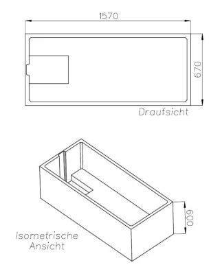 Neuesbad Wannenträger für Laufen Pro 160x70 SW 80437
