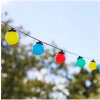 Lights4fun LED-Lichterkette 30er Festival Party Lichterkette bunt
