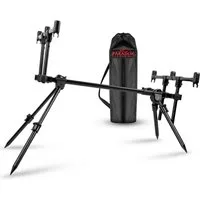 Paradox Fishing Rutenhalter Rod Pod 3 Ruten – verstellbar - Rutenhalter - Karpfen Angeln, (2-tlg., flexibel verstellbar, rostfrei, stabil, inklusive Transporttasche)