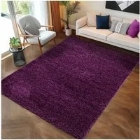 Carpettex Hochflor-Teppich Unicolor - Einfarbig, Läufer, Höhe: 30 mm, Einfarbig Shaggy Teppich Wohnzimmer Langflor versch. farben und größen