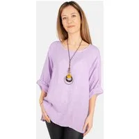 Seasons of April Kurzarmbluse LINA OVERSIZED Weit geschnittene Leinenbluse