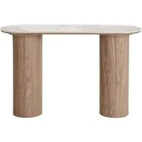 freiraum Konsole Athens, in weiss / Dunkelbraun, Keramik, MDF, Dekor - 120x78x40 (BxHxT)