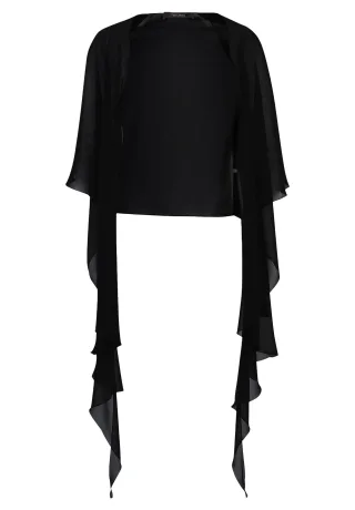 Vera Mont - Chiffonstola schwarz - Gr. - L