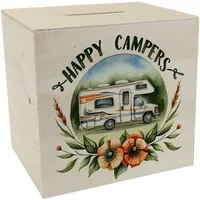 speecheese Spardose Wohnmobil Happy Campers Spardose aus Holz