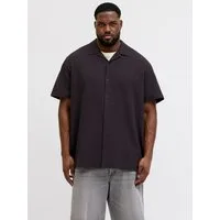 Jack & Jones PlusSize Kurzarmhemd JJGLOBAL WAFFLE RESORT SHIRT SS PLS mit Knopfleiste
