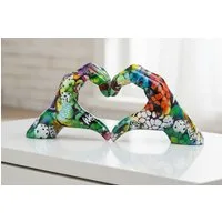 MF Dekoobjekt Hand Skulptur Love Street Art Dekofigur Herzform Urban Figur Graffiti