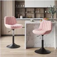 HOMALL Barhocker Höhenverstellbarer, um 360° drehbarer Friseurstuhl Drehstühle (1 St/2 St Barhocker und Schminkstuihle mit doppelter Polsterung, geeignet fur Schminktische, Schlafzimmer, Arbeitszimmer und Esszimmer)