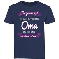 Shirtracer T-Shirt Finger weg ich habe eine verrückte Oma I (1-tlg) Statement Sprüche Kinder