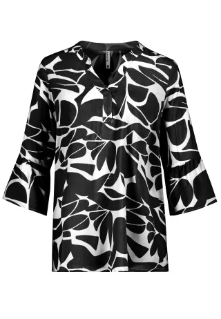 Authentic Style - RE9CIGxhbmdhcm0gQmx1c2UgQWxsb3ZlciBQcmludA== graphics: black-offwhite - Gr. - M