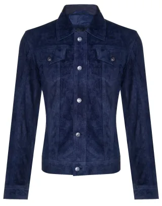 Herren Jeansjacke aus Ziegenveloursleder-Adelaide
