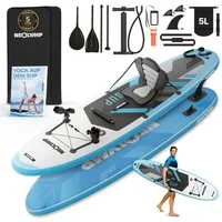 NEOLYMP SUP-Board Aufblasbares Stand Up Paddle Board 315 cm – SUP Komplett-Set 13-tlg, (Stand Up Paddle 315 cm – SUP Komplett-Set 13-tlg. - 150 kg Traglast), für Kinder & Erwachsene – 150 kg Traglast - Paddleboard aufblasbar