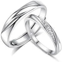LuxusKollektion Partnerring Trauringe Damen Herren 925 Silber Silber - Damen & Herren Ringe