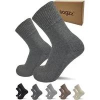 sogzz Diabetikersocken 2 Paar warme Wintersocken aus Premium Schafwolle, Herren Damen Winter (Socken Wolle - Diabetic Winter FX PRO, 2-Paar)